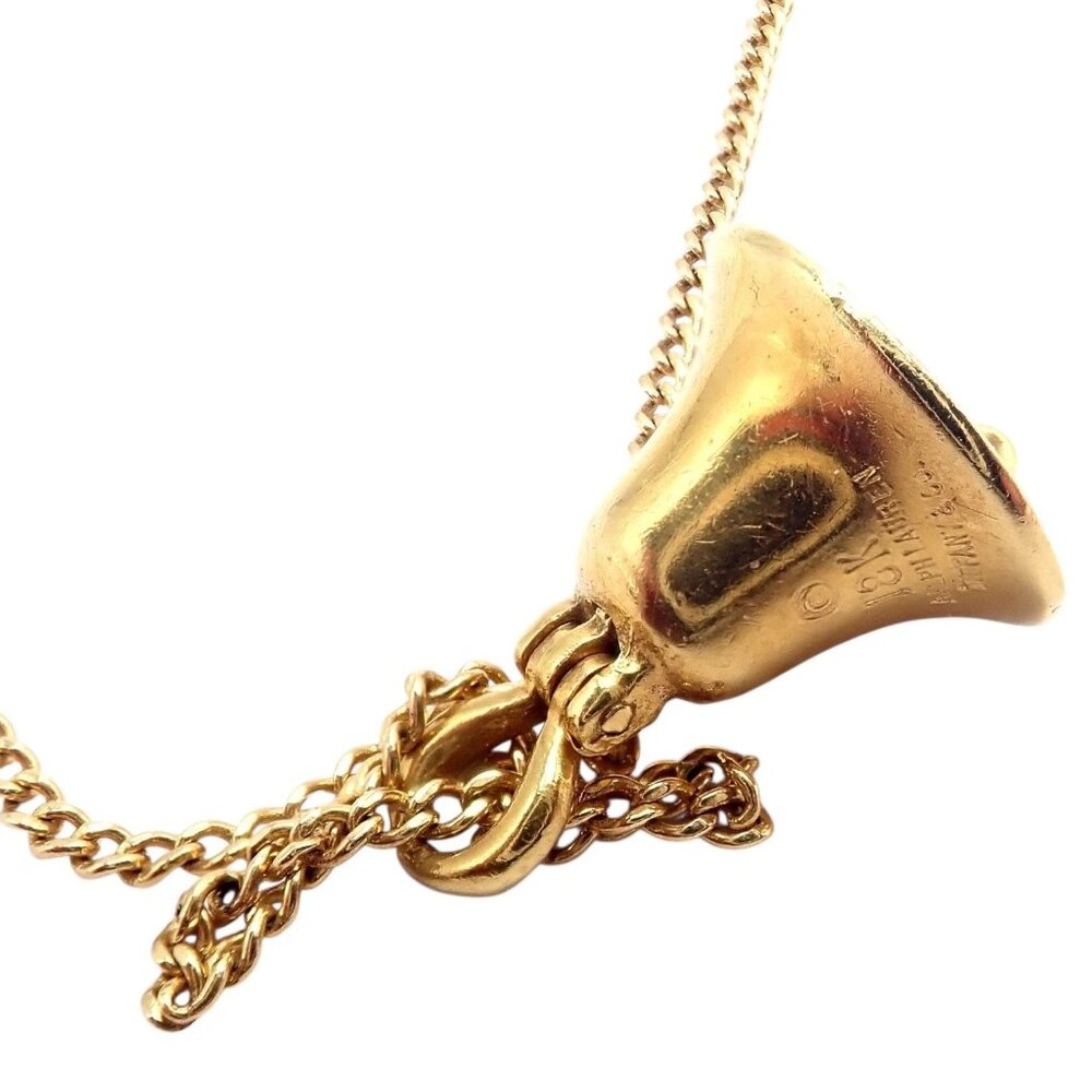 Rare! Tiffany & Co Ralph Lauren 18k Yellow Gold Nautical Bell Pendant Necklace - Picture 15 of 16